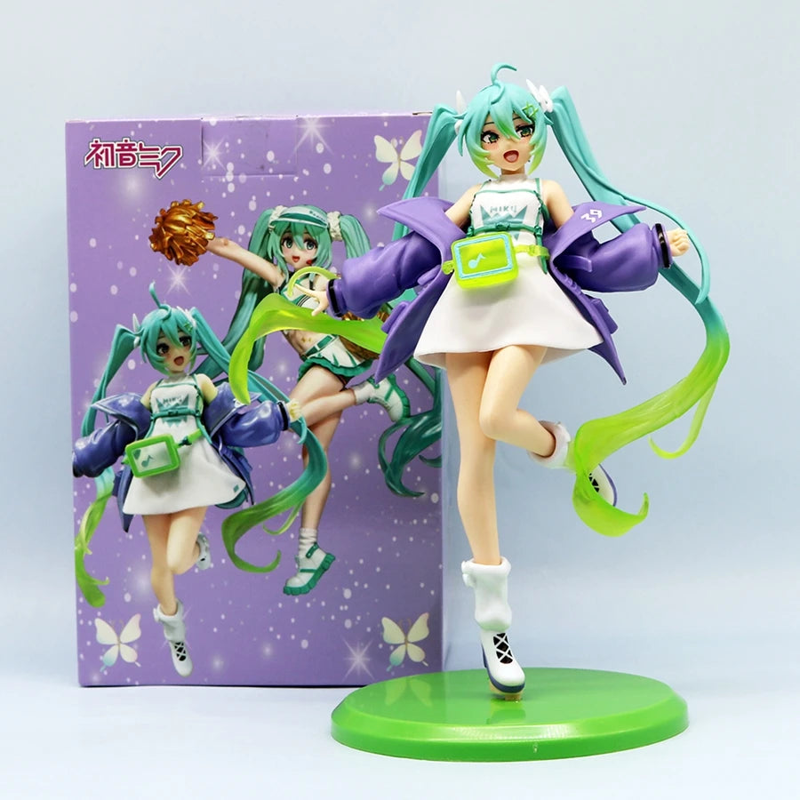 19cm Fashion Hatsune Miku Anime Figure Casual Clothing Miku Action Figures Fashion Girl Figurine PVC Collection Model Doll Toys