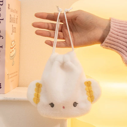 Sanrio Hello Kitty Kuromi Marumofubiyori Cogimyun Kawaii Character Plush Stuffed Toy Drawstring Cartoon Bag Change Purse Gifts