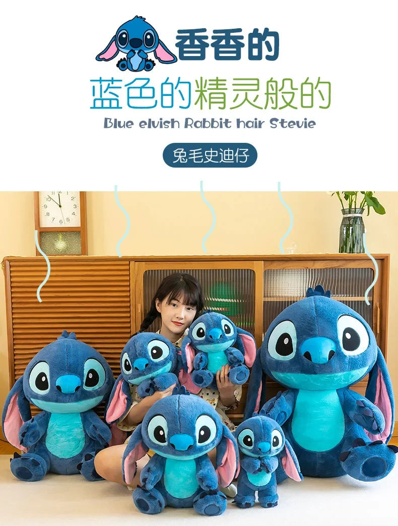 80cm Big Size Disney LILO & Stitch Anime Plush Stuffed Doll Room Plushies Pillow Kawaii Ornaments Children's Holiday Gifts