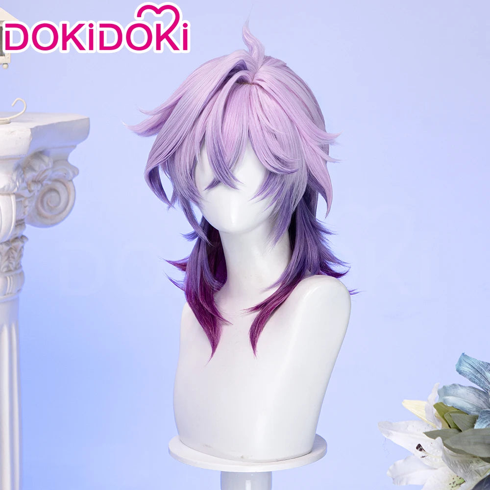 IN STOCK Varka Durin Rerir Wig Game Genshin Impact Song of the Welkin Moon DokiDoki Knights of Favonius Varka Wig Halloween Horn