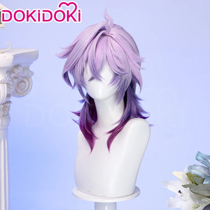 IN STOCK Varka Durin Rerir Wig Game Genshin Impact Song of the Welkin Moon DokiDoki Knights of Favonius Varka Wig Halloween Horn
