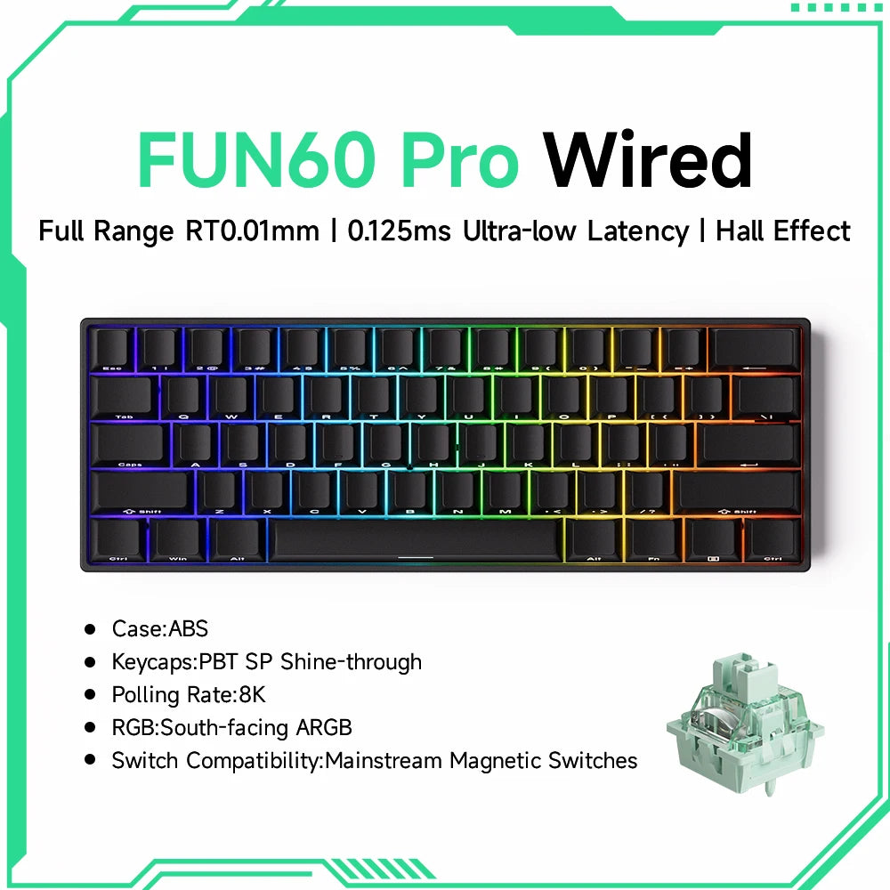 Akko MonsGeek FUN68 & FUN60 PRO&MAX HE Magnetic 60% 65% Gaming Keyboards Rapid Trigger 8K Custom Keyboard for Esports