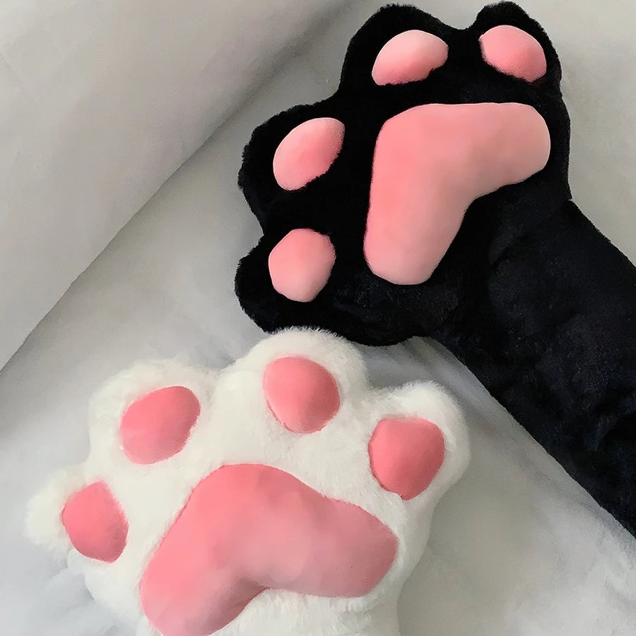 Comfortable Cat Paw Throw Pillow Very Soft Pink White Black Paw Long Cushion Leg Cushion Home Decor Xmas Gifts Child Washable