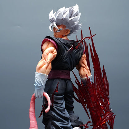 38cm Dragon Ball Yun Qi Vegetto 2.0 Anime Figure 3-Headed Model Statue Collection Desktop Decoration Fans Toys