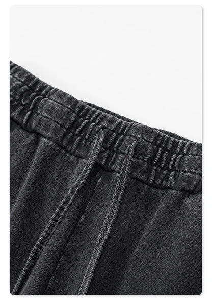 ZODF Retro Men Washed 380gsm 100% Cotton Sweatpant Unisex Loose Sport Solid Joggers Pants For Spring Autumn  HY0901