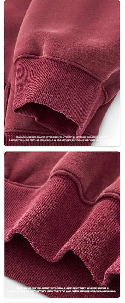 ZODF New 2025 Winter Man 350gsm Washed Fleece Hoodies Unisex Loose Boxy Style Hooded Pullovers Brand Outwears HY0041