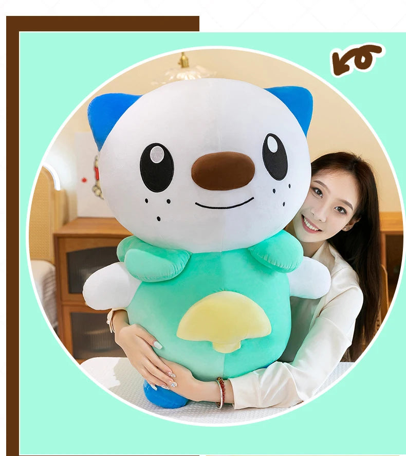 35/80cm Oshawott Pokemon Plush Toys Large Anime Doll Cute Pillow Cartoon Samurot Pokémon Plushie Stuffed Gift for Kids Christmas