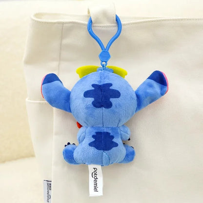 Disney Toy Story Stitch Kawaii Plush Toys Guitar Cartoon Stuffed Anime Bag Keychain Pendant Car Keyring Birthday Christmas Gifts