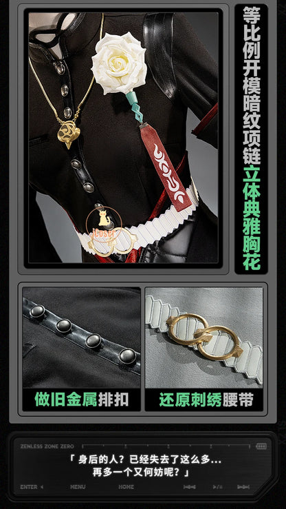 Zenless Zone Zero Isolde Cosplay Costume Wig Uniform Headwear Pendant Halloween Party Women Girls Props Game Role Play Outfit