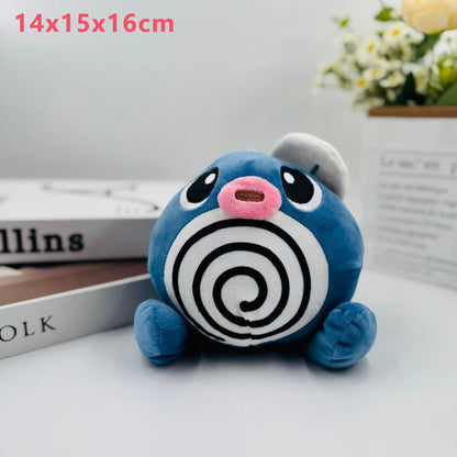 15/25cm Poliwag Pokemon Plush Toys Cartoon Poliwhirl Pokémon Plushie Ornament Kawaii Doll Stuffed Gift for Kid Birthday Xmas