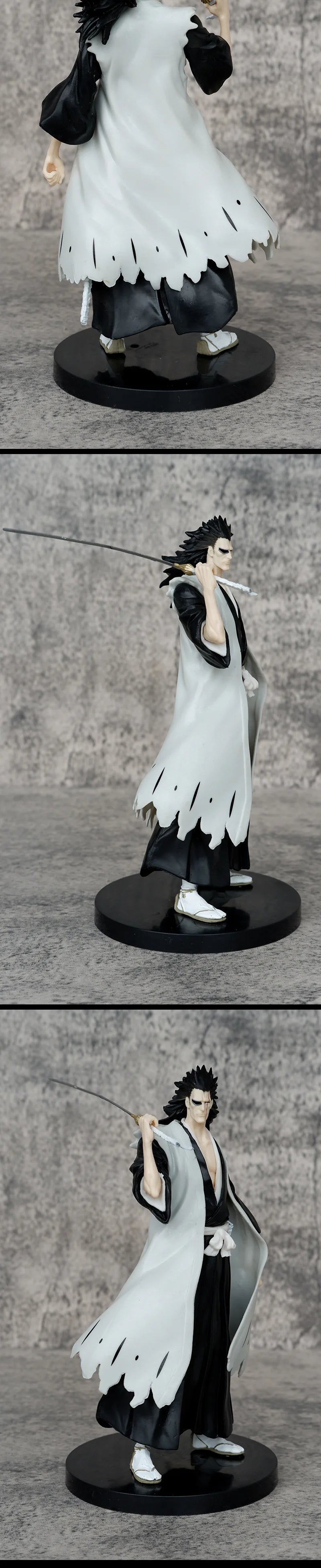 18.5cm Bleach Anime Hitsugaya Toushirou Zaraki Kenpachi Kurosaki Ichigo Action Figure Collectible Model Toys Japanese