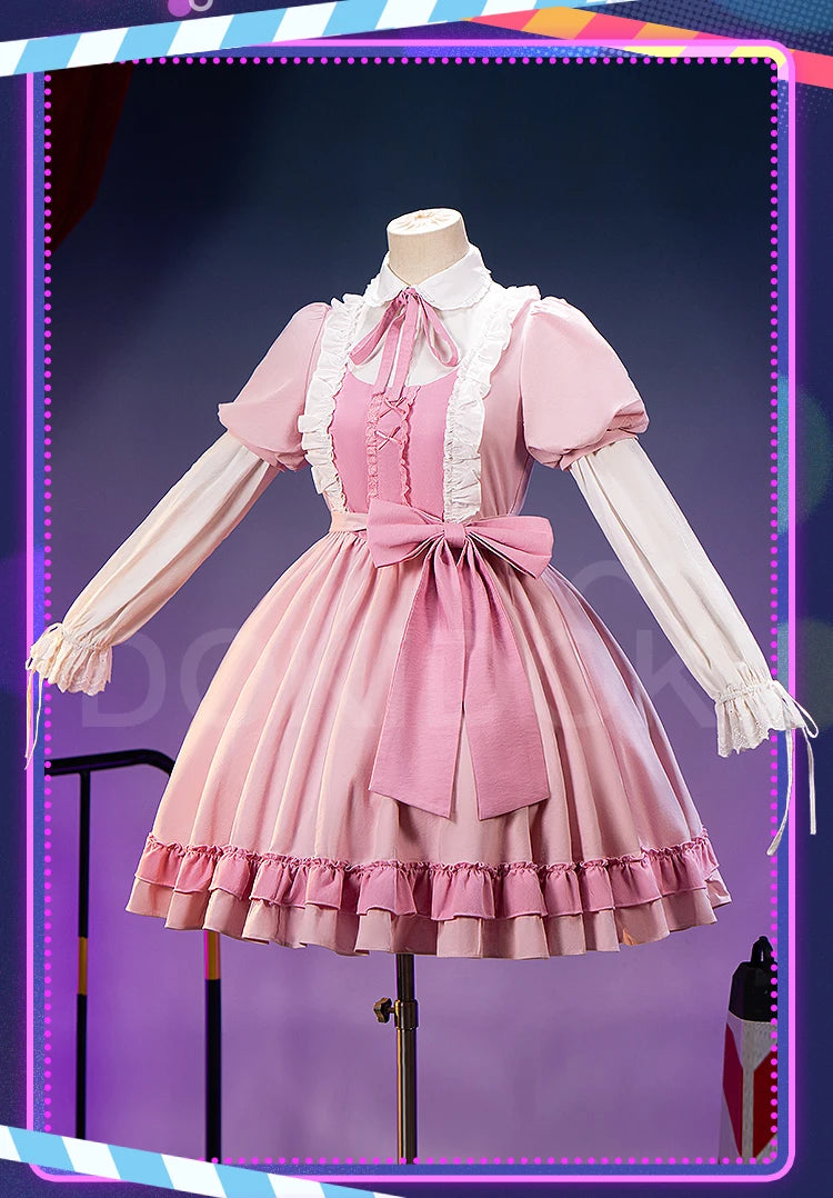 Stocking Cosplay Costume Anime DokiDoki-R Women Pink Dress Cute Stocking Cosplay Costume Lolita