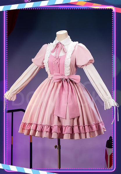 Stocking Cosplay Costume Anime DokiDoki-R Women Pink Dress Cute Stocking Cosplay Costume Lolita