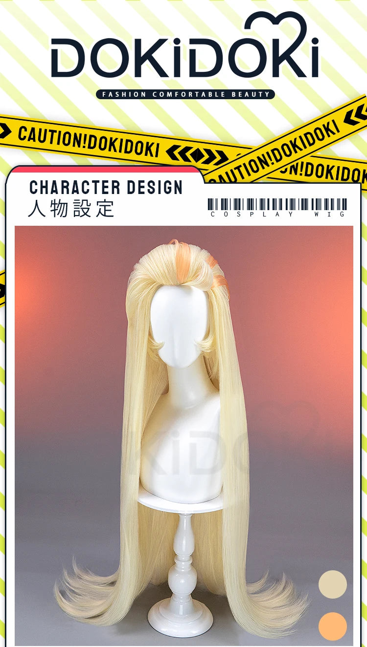 IN STOCK Vaggie Cherry Boom Lillth Morningstar Wig Anime DokiDoki 100cm Long Hair Lillth Cosplay Pre Crimped Wig Free Cap