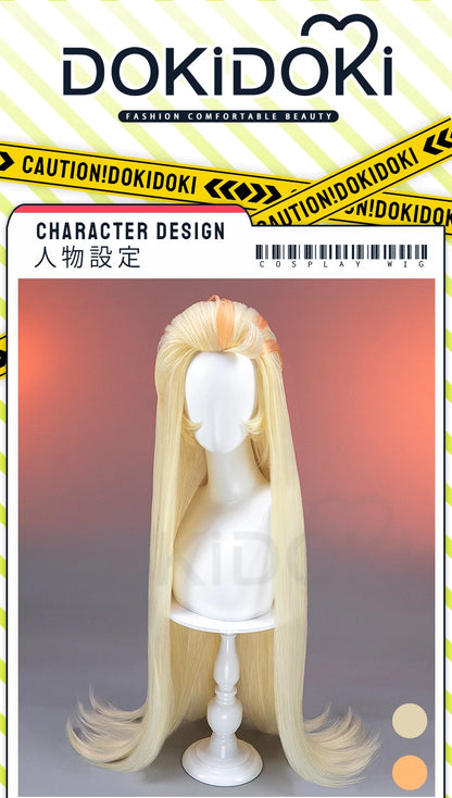 IN STOCK Vaggie Cherry Boom Lillth Morningstar Wig Anime DokiDoki 100cm Long Hair Lillth Cosplay Pre Crimped Wig Free Cap