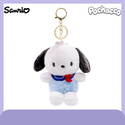 Genuine Sanrio Hello Kitty Cute Stuffed Keychain Car School bag Pendant Kids Plush Toy Keyring Plushier Strap Doll Birthday Gift