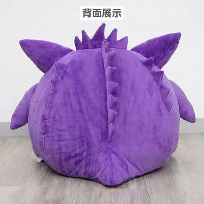 New Pokemon Gengar Cartoon Anime Kawaii Elf Sleep Pillow Dual Purpose Nap Blanket Toys Doll Super Soft Big Mouth Gifts