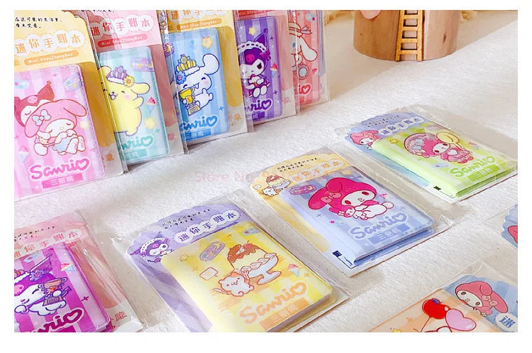 36pcs Sanrio Hello Kitty Kuromi Melody Mini Notebook Diy Kawaii Pocket Book Student Words Notebook Memo Student Stationery Gifts