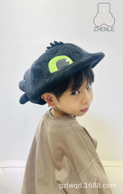 2025 New Dragon Taming Master Plush Doll Children'S Hat Dinosaur Hat Role Playing Prop Children'S Gift