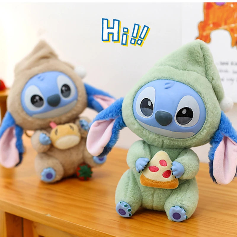 25cm Disney Lilo and Stitch Plush Toy Cartoon Anime Stuffed Kawaii Stich Key Chain Pendant Doll Plushie Kids Birthday Xmas Gifts