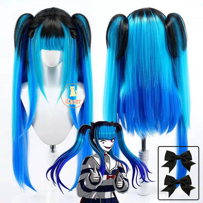 Darumi Amemiya Cosplay Costume Wig The Hundred Line Battle Uniform Headwear Last Defense Academy Halloween Women Girls Carnival