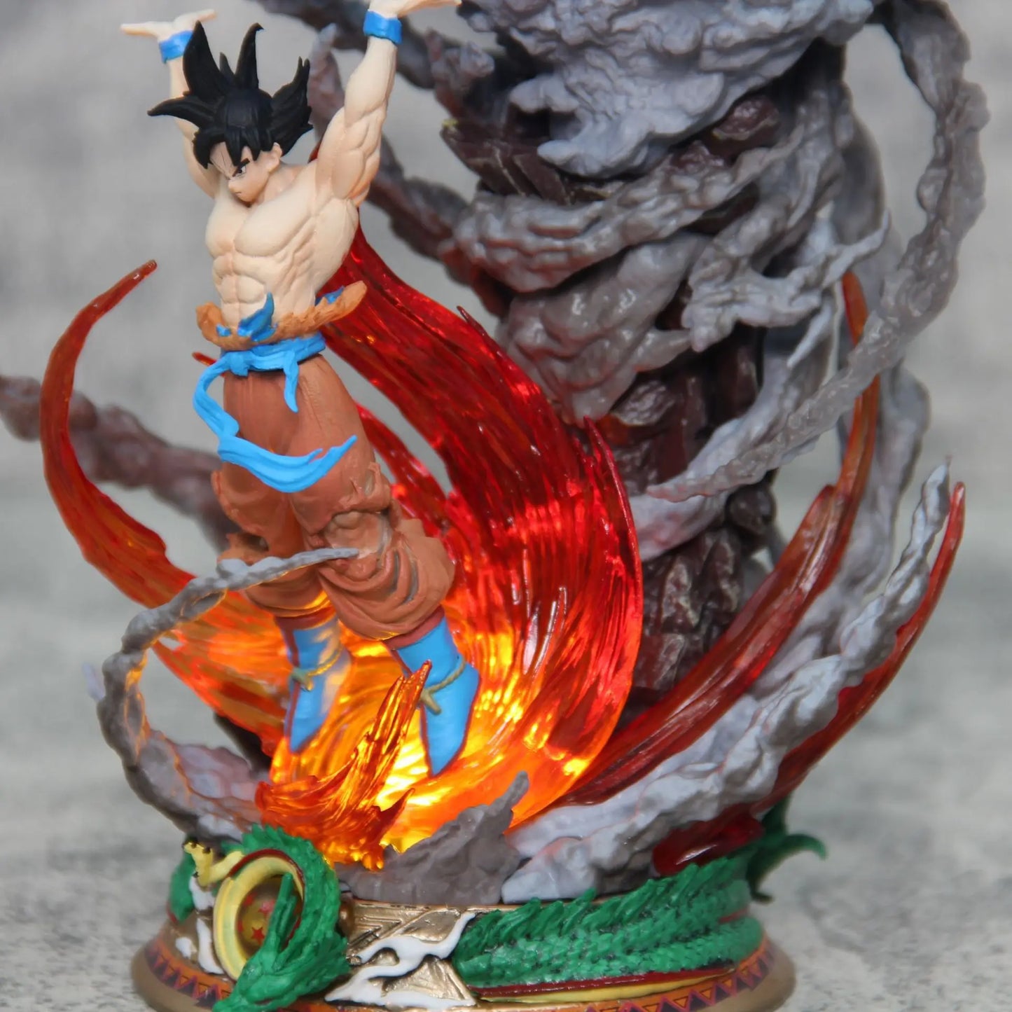 25cm Dragon Ball Figures Spirit Bomb Sou Goku Anime Figures Super Saiya Pvc Statue Doll Action Figure Model Collection Toys Gift