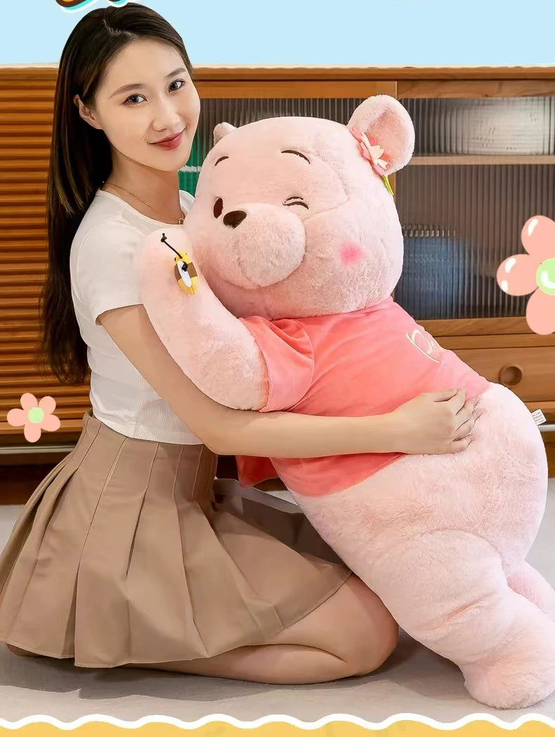 40-100CM New Disney Winnie the Pooh Bear Doll Cartoon Plush Toy Cute Anime Soft Pillow Stuffed Kawaii Children's Birthday Gift