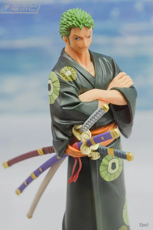 Anime One Piece DXF Figure Wanno Country 17cm Roronoa Zoro Model Toy Decoration Collection Children Birthday Gift