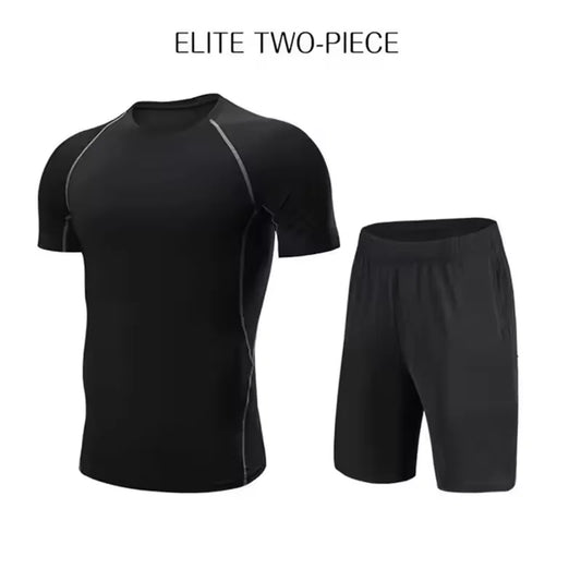 2pcs Men's Compression Sportswear Suit Gym Tight Sports Yoga Sets Workout Jogging Mma Fitness Clothing Tracksuit Pants Sporting