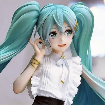 27cm Hatsune Miku Anime Figure Casual Wear Miku Figurine Standing Pose Gk Statue Model Doll Collection Room Decora Desk Toy Gift