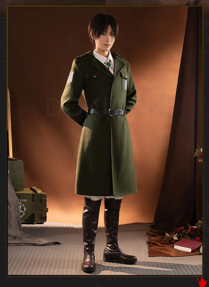 IN STOCK Erenn Mikasaa Levii Hangee Arminn Cosplay Costume Anime【S-3XL】DokiDoki-R Women Men Leather Plus size