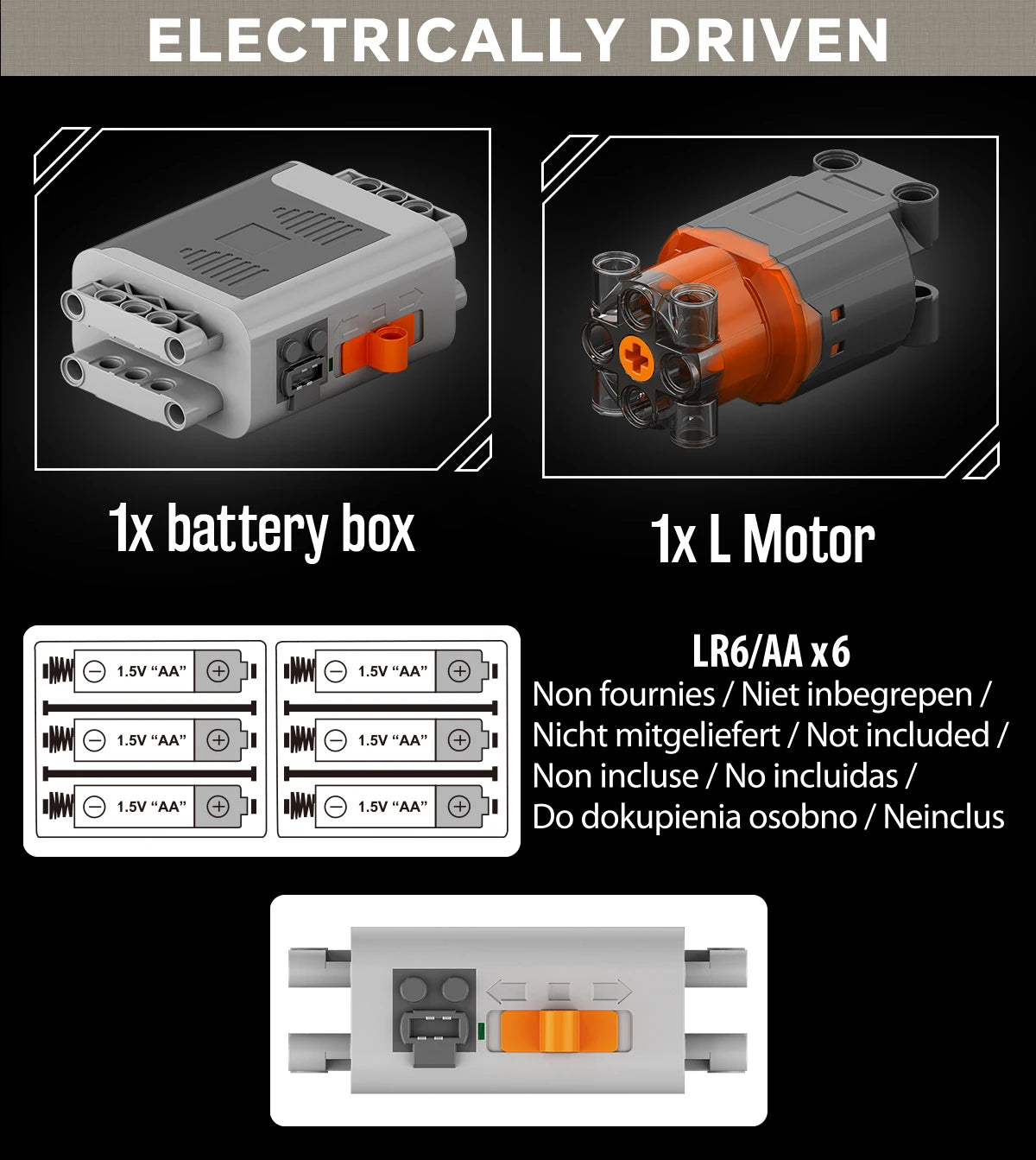 Brick V8 Engine Motorized Simulation Model Electrically Drive Building Blocks Technical Car Parts Creative Toys Gifts Boys Adult