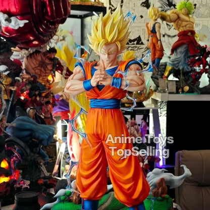 11.81in/30cm Anime Dragon Ball Z Figure SSJ2 Goku Action Figure Pvc Statue Collection Model Toys Gifts