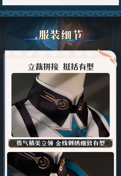 iCoser Honkai Star Rail Anaxa Cosplay Costume Wig Uniform Headwear Metal Prop Anaxagoras Amphoreus Halloween Party for Women Men