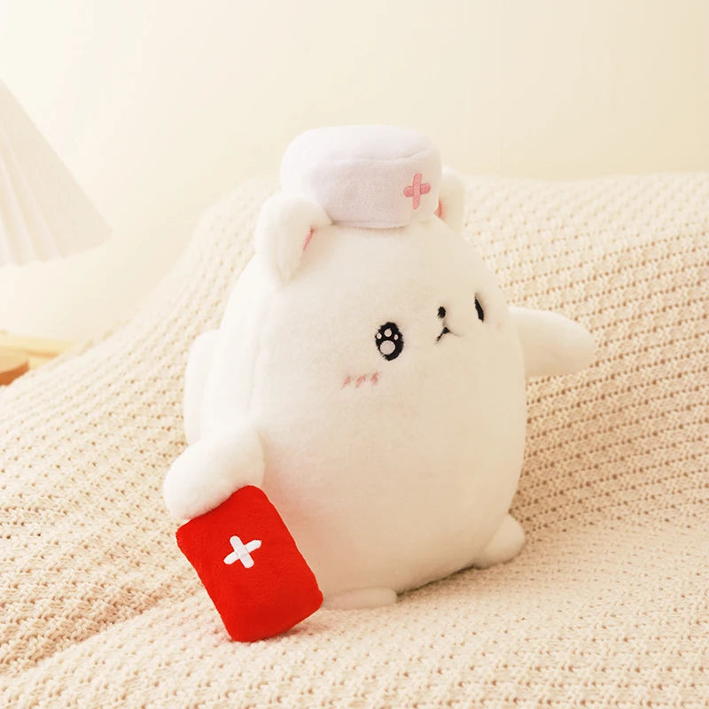 15/25cm Anime Dan Da Dan Plush Toy Cute Cartoon Figure Dandadan White Cat  Stuffed Soft Doll Lucky Cat Plushies Xmas Birthday