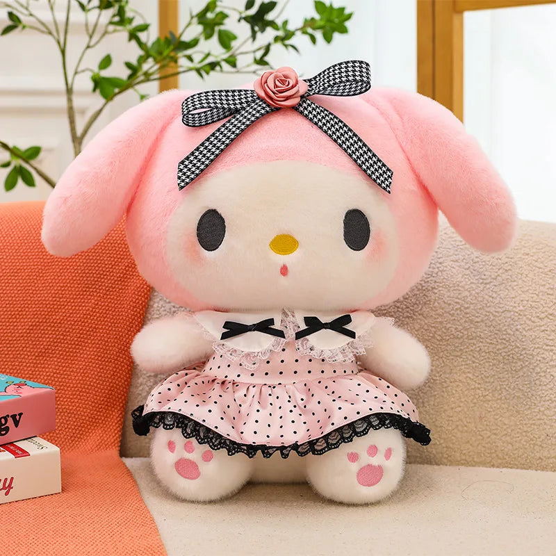 Sanrio Big Size 80cm Cute Kuromi My Melody Soft Stuffed Sofa Body Throw Pillow Plush Toys Dolls Kawaii Room Decor Holiday Gifts