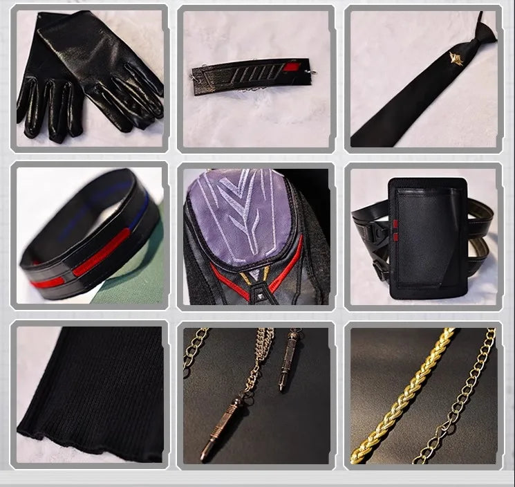 iCoser Caleb Cosplay Costume Wig Farspace Colonel Love and Deepspace Uniform Cap Halloween Party for Women Men Carnival Props