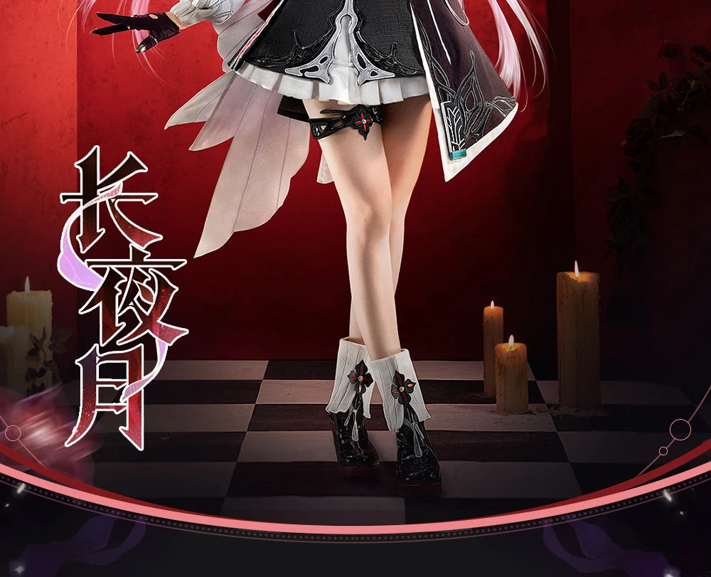 Honkai Star Rail Evernight March 7th Cosplay Costume Dress Mysterious Foreign Guest Headwear Halloween Party for Women Girls Set