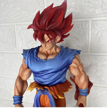 Jt Goku Statue Dragon Ball Z Super Saiyan Goku Figure Replace Head Led Base  Model Toy Gifts Luminous Statue Anime Toy Ornament