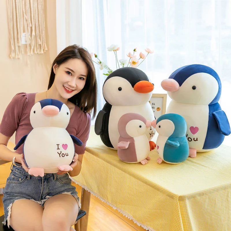 30cm Cute Soft Love Penguin Plush Toys Office Pillow Home Comfort Cushion Child Decor Christmas Gift Cotton Doll Stuffed Toys