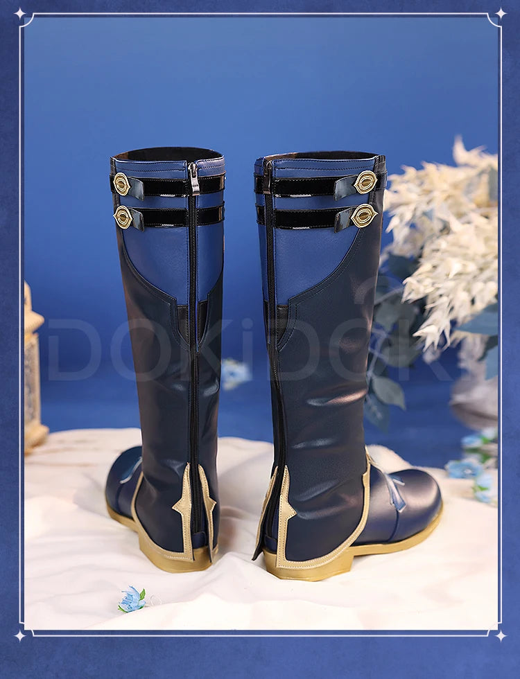 IN STOCK Anaxa Sunday Jiaoqiu Shoes Cosplay Game Honkai: Star Rail Cosplay DokiDoki-SR Men Black Boots Anaxa Cosplay Boots