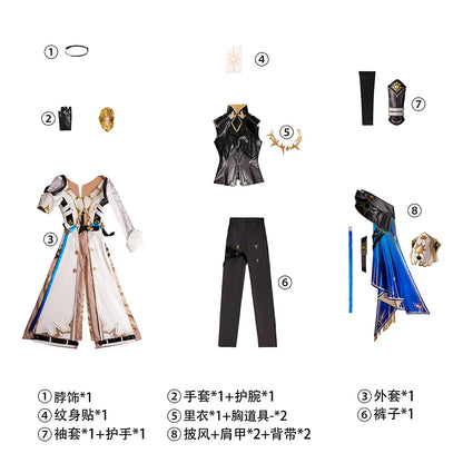 Honkai Star Rail Phainon Cosplay Costume Wig Uniform Amphoreus The Eternal Land Halloween Party for Women Men Carnival Cos Props