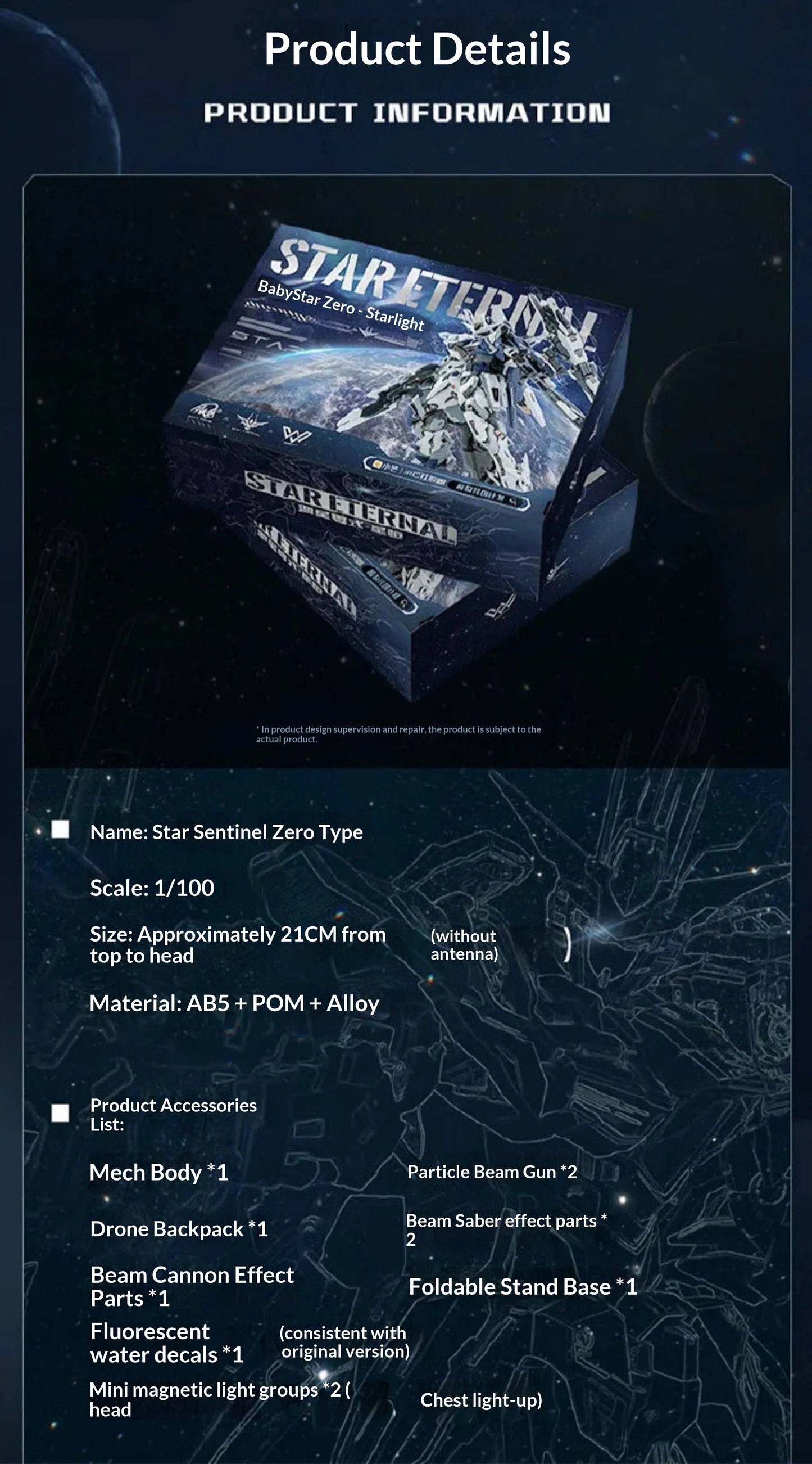JOY TOY Star Eternal Emerald Zero Ver 1/100 ABS Model Kit