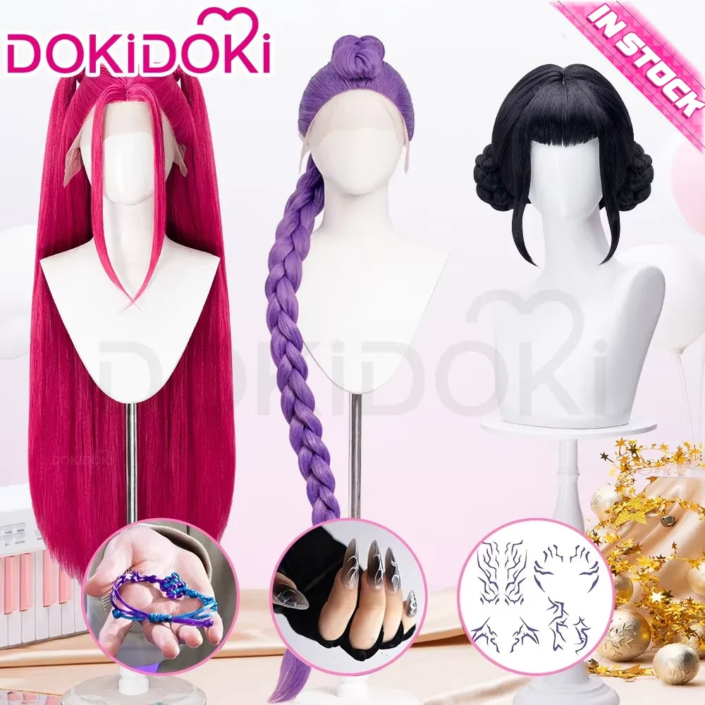 IN STOCK Rumii Zoeyy Miraa Front Lace Wig DokiDoki Women Wig 120cm Long Hair Rumii Cosplay Nails Zoeyy Hat Free Wig Cap