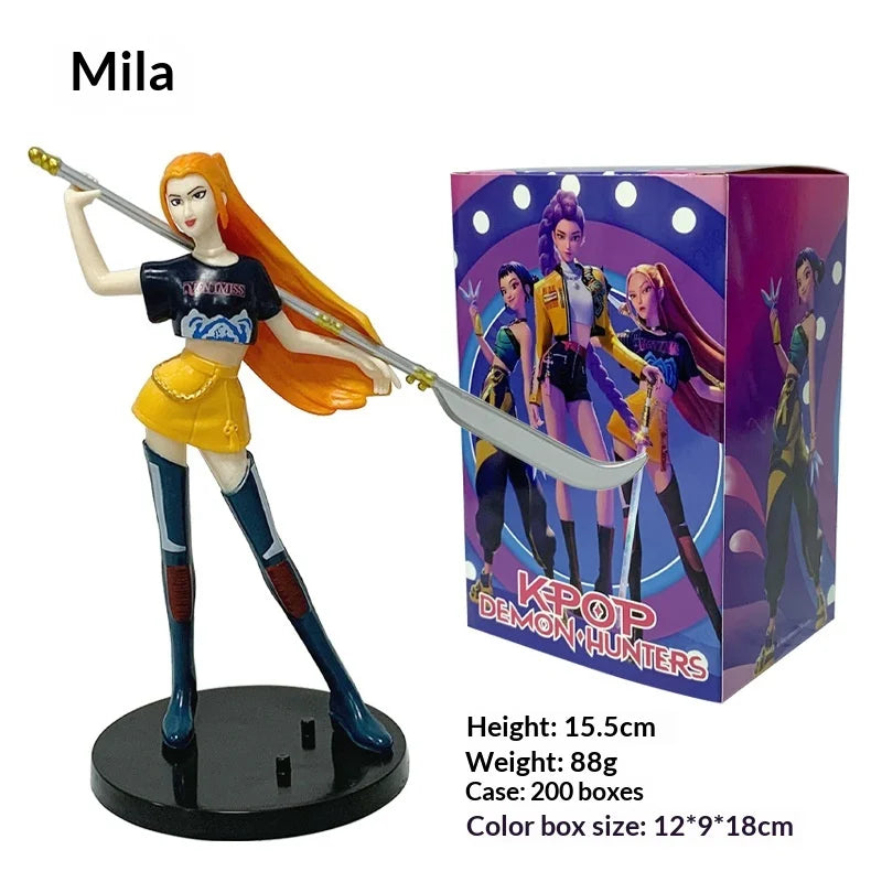 2026 Hot Anime Kpop Demon Hunters Figure Model Toy Cartoon Gaming Peripherals Desk Decoration Collection Figures Model Toy Gift