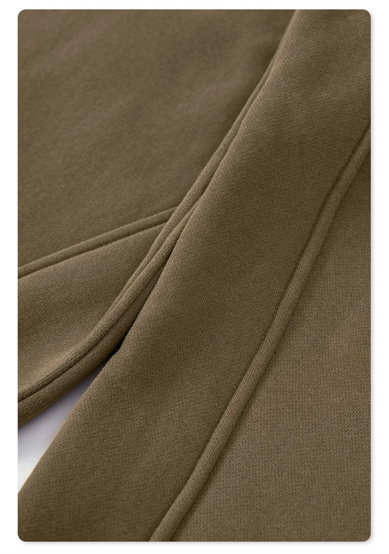 ZODF 345gsm Fleece Straight Pants for Men Unisex Loose Comfortable Sport Trousers Autumn Winter HY0864