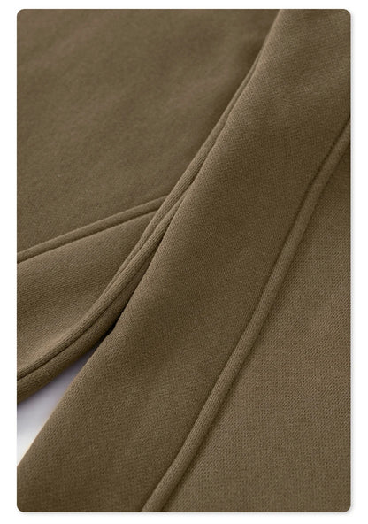 ZODF 345gsm Fleece Straight Pants for Men Unisex Loose Comfortable Sport Trousers Autumn Winter HY0864