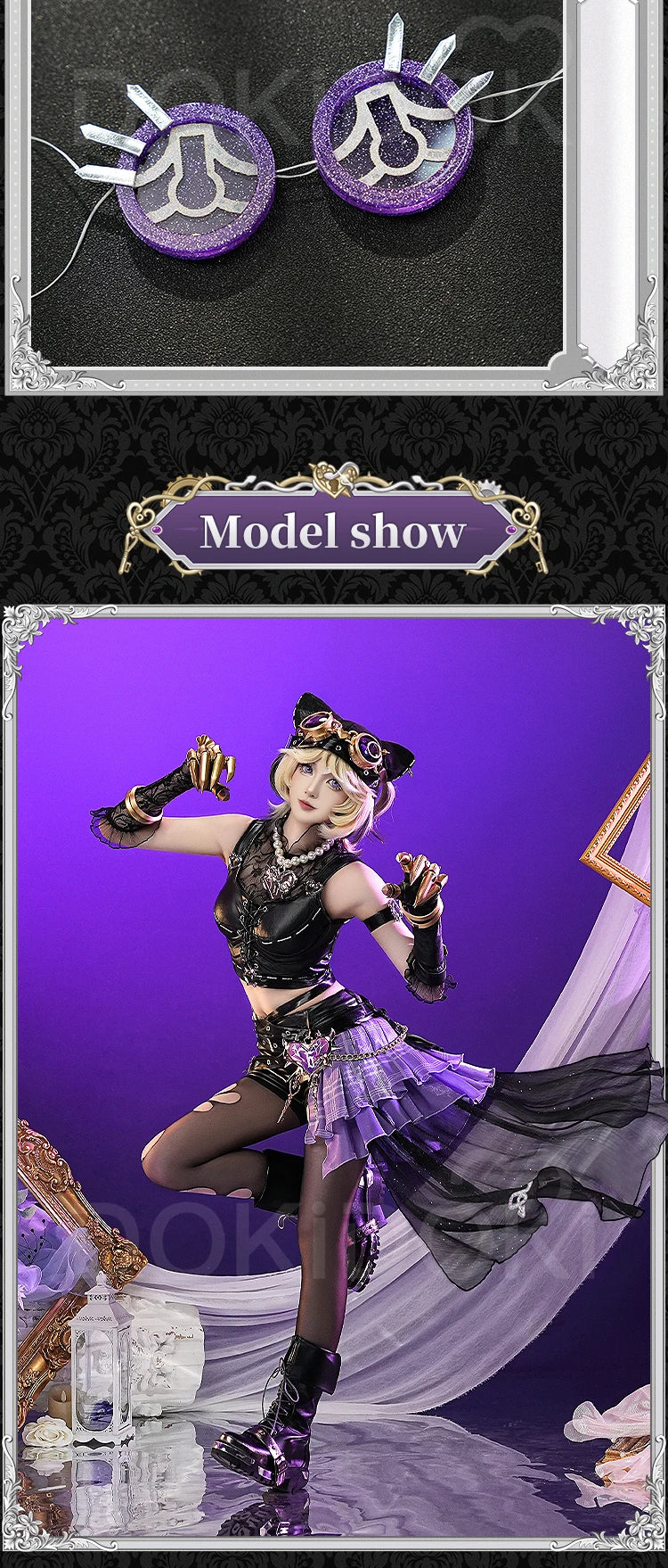 Tracy Reznik Mechanic Cosplay Costume Game Identity V DokiDoki-SR Phantom Girl Lock Core BLK Tracy Women Dress Cosplay