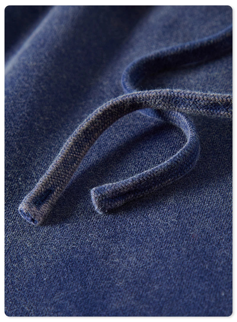 ZODF Winter Men Washed Thick Fleece 400gsm Loose Fit Joggers Sweatpants Streetwear HY0668