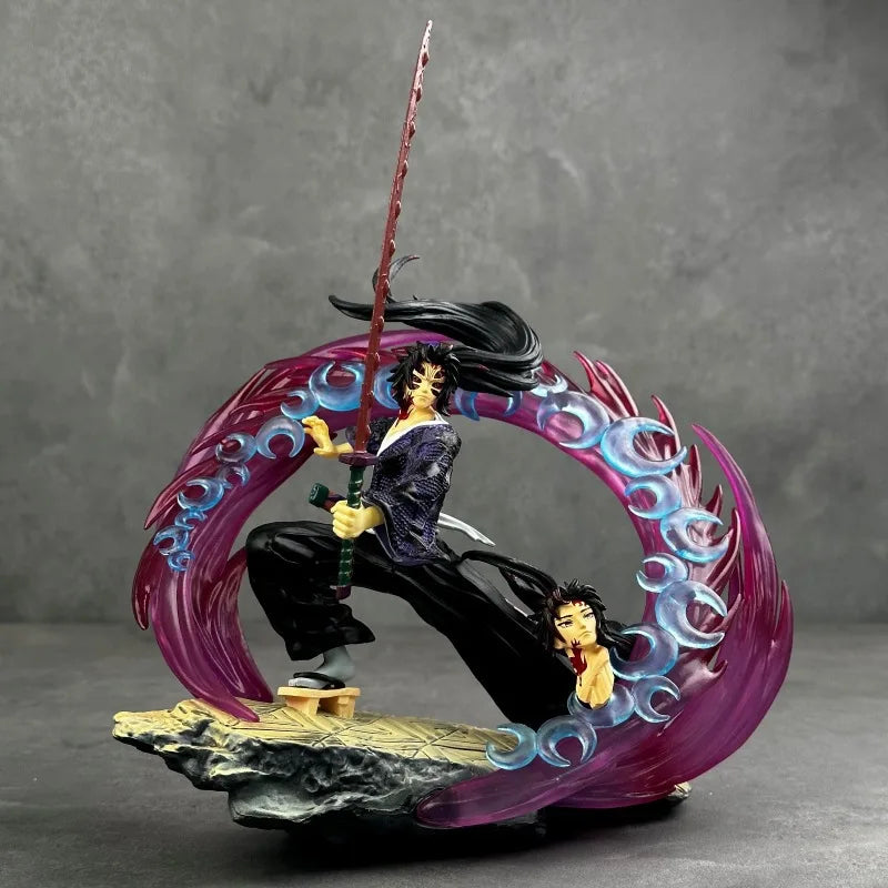 2025 Demon Slayer Anime Figures Tsugikuni Yoriichi Action Figure With Light Pvc Statue Figurine Model Doll Toys Christmas Gifts